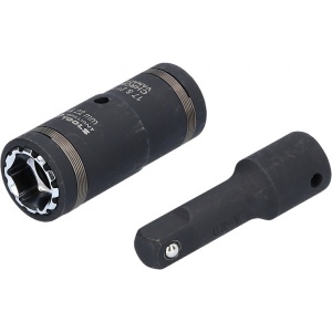 Set capete de tubulara cu clichet de forta, 1/2 "4 in 1, 2 buc, Brilliant Tools BT691011 - Img 1
