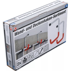 Set cârlige pentru agatat diverse scule pe perete şi plafon, 2 piese, BGS DIY 88312 - Img 5