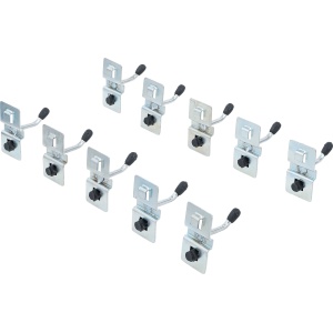 Set cârlige simple 40 mm pentru sistem de dulap, 10 piese, - Img 3
