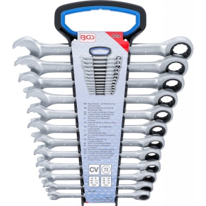 Set chei cu clichet fixe şi inelare 12 piese, BGS 6545 - Img 1