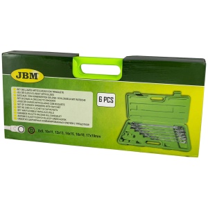 Set chei inelare cu clicket articulate 8 - 19 mm, 6 piese, JBM 53018 - Img 4