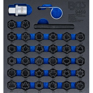 Set chei pentru antifurt de roti Mercedes-Benz, 35 piese, BGS 9469