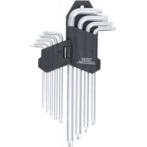 Set chei tip L | lungi | Profil T (pentru Torx) T10 - T50 | 9 piese, BGS Diy 816 - Img 3
