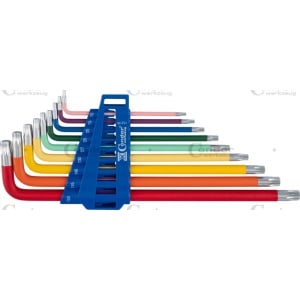 Set chei Torx T10-50 tip L colorate, 9 piese, Condor Cr1121-9 - Img 1