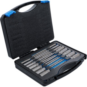 Set chei tubulare 5,5 - 19 mm in 6 colturi extra lungi antrenare 6,3 mm (1/4") pentru maşini de gaurit / auofiletante, 15 piese, BGS 70147 - Img 2