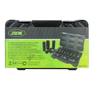 Set chei tubulare de impact cu 12 colturi, antrenare 1/2", 11 piese, JBM 53744 - Img 6
