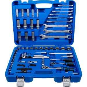Set chei tubulare hexagonale, acționare 1/4" / 3/8", 92 piese, BGS 74701