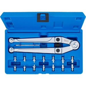 Set cheie cu doi pini ajustabila + 8perechi de pini, 2.5-3-4-5-6-7-8-9mm, BGS 1464 - Img 3