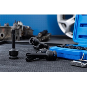 Set cu biti de impact Ribe M5-14, lungime 75mm, antrenare 1/2", 9 piese, BGS 5483 - Img 3