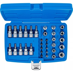 Set cu biti Torx T10 - T60 si tubulare Profil E E4 - E20, antrenare cu cu tubulara 3/8", 34 piese , BGS 5021 - Img 5