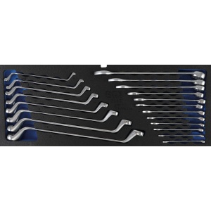 Set de chei combinate si inelare cu cot ,echipare pentru dulap de scule BGS 3312, 20 piese, BGS 3342