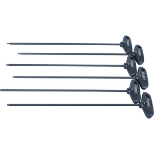 Set de chei cu mâner in T, extra lung, Tx-star T10-30, 6 piese, Condor 1118-3 - Img 2