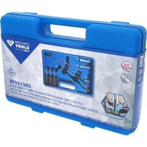 Set de curatare si curatare cu cuva si suport injector, 14 de piese, Brilliant Tools BT551380 - Img 3