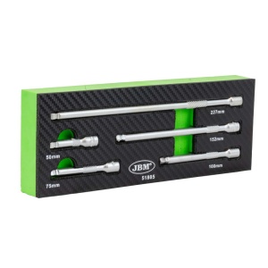 Set de prelungitoare 1/4" cu cap semirotund, JBM 51805 - Img 1