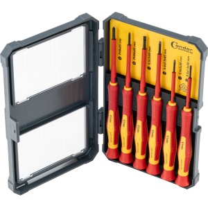 Set de șurubelnițe, VDE cu varf drept si cruce tip Philips, 6 piese, Condor 11826 - Img 1