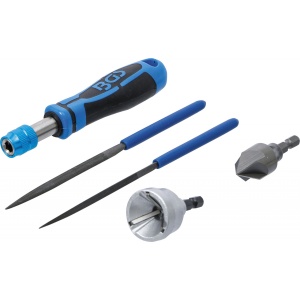 Set debavurator pentru exterior si interior, 5 piese, BGS 6773
