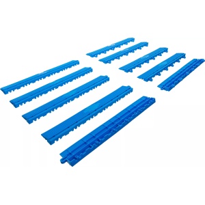 Set elemente marginale pentru gresie din plastic sistem de clic 400 x 55 x 15 mm 10 piese, BGS 74547 - Img 4