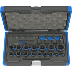 Set extractoare pentru suruburi 6-27 mm, antrenare 1/4+3/8+1/2", 27 piese, Condor 2127 - Img 1