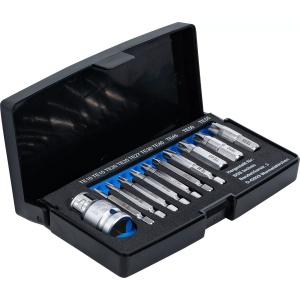 Set extractoare pentru suruburi cu cap Torx T-Star T10-T55, 11piese, BGS 9170 - Img 3