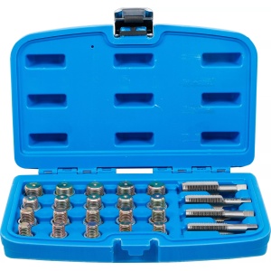 Set reparaţie pentru filet baie scurgere ulei M13x 1.5, M15x 1.5,M17x 1.5, M20 x 1.5, 64 piese, BGS 126 - Img 1