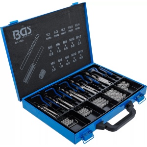 Set reparatii filete cu insertii Helicoil M5-M12 , 130 piese, BGS 1950 - Img 2