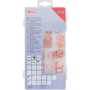 Set saibe din Cupru pentru etansare hidraulica, 150 piese, BGS 8052 - Img 3