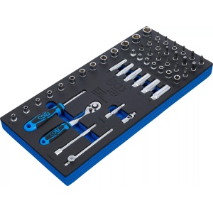 Set tubulare 6.3 mm (1/4 ) 50 piese | echipare 1/3 pentru dulap de scule, BGS 4127 - Img 3
