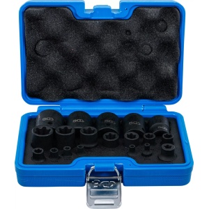 Set tubulare de impact EP-Type Plus EP4 - EP32 , antrenare 1/4"-3/8"-1/2", 19 piese, BGS 74554 - Img 3