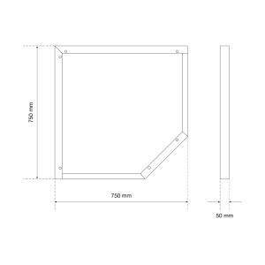 Substructura dulapului cu sertare și dulapului de atelier, reglabil pe înălţime, element de colț, BGS 80222 - Img 5