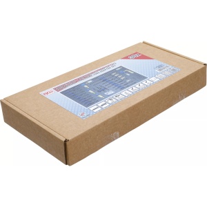 Suport organizator pentru carucior 1/3: Set de adaptoare pentru tester compresie si pierdere presiune, 30 piese, BGS 6960 - Img 4