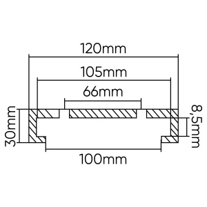 Tampon din cauciuc pentru elevator twin busch 120 mm, JBM 54357 - Img 2