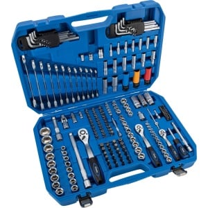 Trusa de tubulare cu 3 clicketi 1/4 - 3/8 - 1/2", profil hexagon 4 - 32 mm, 199 piese, Condor 2176 - Img 2