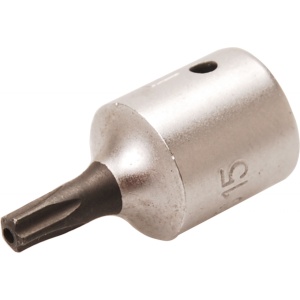 Bit Torx Plus TS15 cu gaura, antrenare cu tubulara 1/4", BGS 2355-TS15