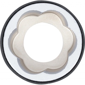 Cap cheie tubulara profil spiral 21 mm extractoare de suruburi, actionare hexagon exterior 21 mm, BGS 7510-21 - Img 2