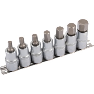 Chei tubulare cu bit, 7 bucăți, 1/2", hexagonal 6-17 mm, Condor 12227 - Img 2