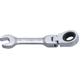 Cheie combinata cu clichet scurta, articulata, 10 mm, BGS 6910