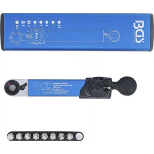 Cheie dinamometrica 2 - 10 Nm pentru biti 1/4", 9 piese, BGS 74295 - Img 7