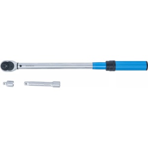Cheie dinamometrica 40 - 220 Nm, antrenare 1/2", adaptor de la 1/2" la 3/8" + prelungitor 125 mm, 3 piese, BGS 2837 - Img 5