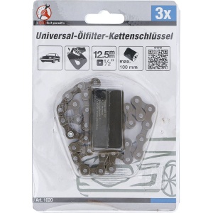 Cheie pentru filtre de ulei cu lant, actionare 1/2'', BGS DIY 1020 - Img 3