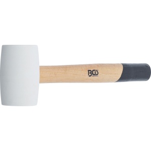 Ciocan de cauciuc | coadă Hickory | cap alb | Ø 48 mm | 250 g, BGS 70138 - Img 3