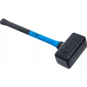 Ciocan de cauciuc diametru 70mm cu maner de fibra pentru vulcanizare, greutate 2100g, lungime 480mm, BGS 1968 - Img 2