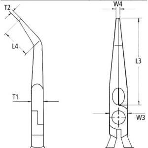 Cleste spit indoit la 45' extra lung, lungime 280 mm, Knipex 2881280 - Img 5