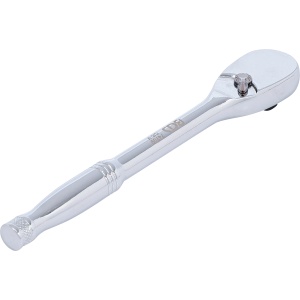 Clichet reversibil din oțel masiv, Dinți fini, Antrenare pătrat exterior de 6,3 mm (1/4"), BGS 74709 - Img 4