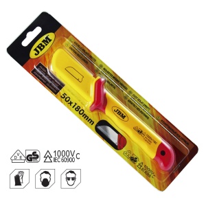 Cuţit izolat VDE pentru electricieni, lungime 180 mm, JBM 53164 - Img 3