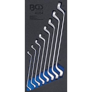 Echipare pentru dulap 1/3, Set inelare cu cot 45099 mm, 8 piese, BGS 4084