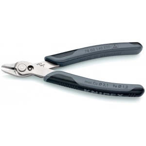 Electronic Super Knips® XL ESD Sfic de precizie Ø 0,2 – 2,1 mm, manşoane multicomponent, lungime 140 mm, Knipex 7803140ESD - Img 3