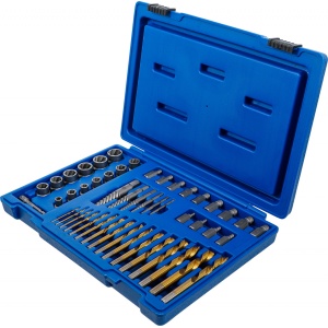 Extractor şuruburi şi piuliţe cu set burghie pe stânga, 2 - 18 mm, 49 piese, BGS 70329 - Img 3
