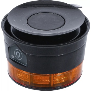 Girofar cu acumulator galben cu magnet 12 V / 24 V Ø 130 mm, BGS 70343 - Img 3