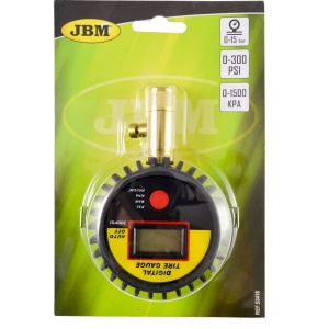 JBM 53418 Manometru digital pentru verificare presiune roti (0-15 BAR) - Img 2