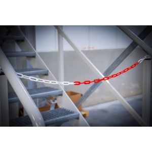 Lanţ delimitare zona | roşu - alb | Material plastic | 5 m, BGS DIY 80809 - Img 2